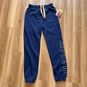 MOTHER The Bender Navy Blue Jogger Sweatpants Move It 100% Cotton HighRise Small
